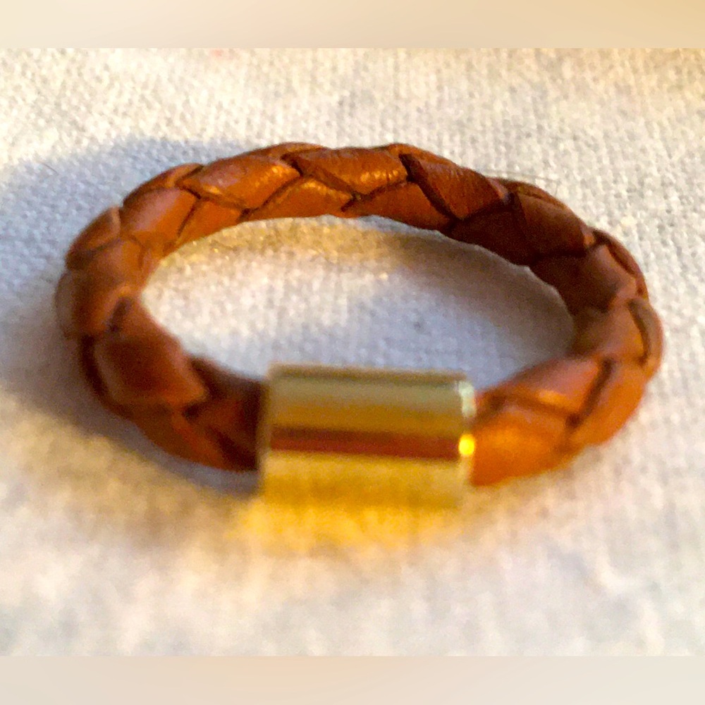 JCrew Braided Leather and Gold Ring🔥🔥